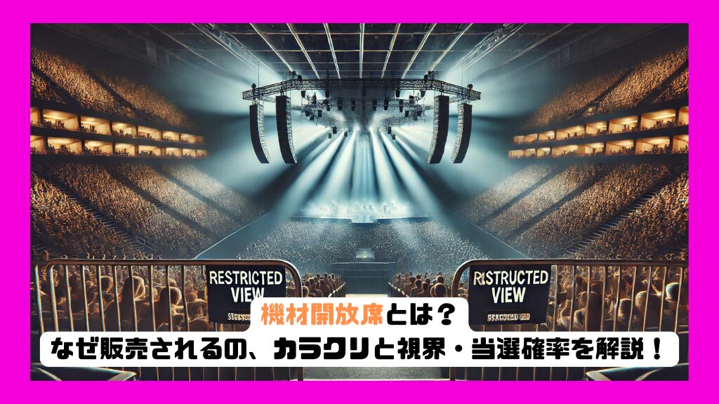 機材開放席とは？なぜ販売されるのか、そのカラクリと視界・当選確率を解説！