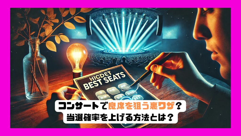 コンサートで良席を狙う裏ワザ？当選確率を上げる方法とは？