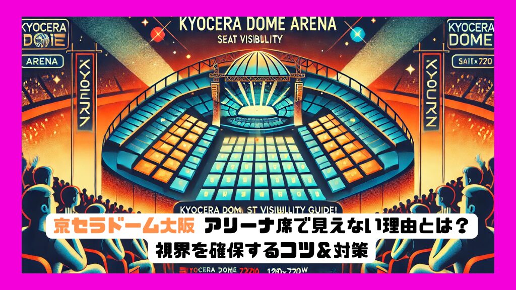 京セラドーム アリーナ席で見えない理由とは？視界を確保するコツ＆対策